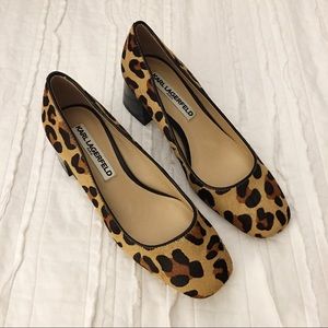 NWOT Karl Lagerfeld leopard pumps